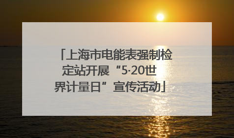 上海市电能表强制检定站开展“5·20世界计量日”宣传活动